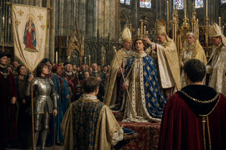 Joan of Arc present at the coronation of Charles VII in Reims Cathedral