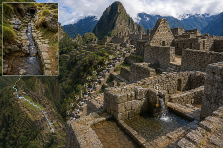 Machu Picchu water system - made with AI