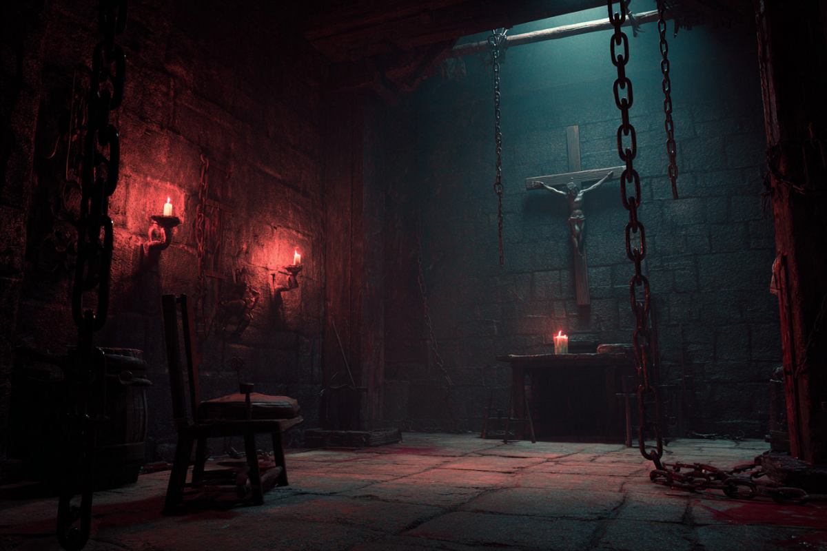 Interrogation chamber during the historical Inquisition