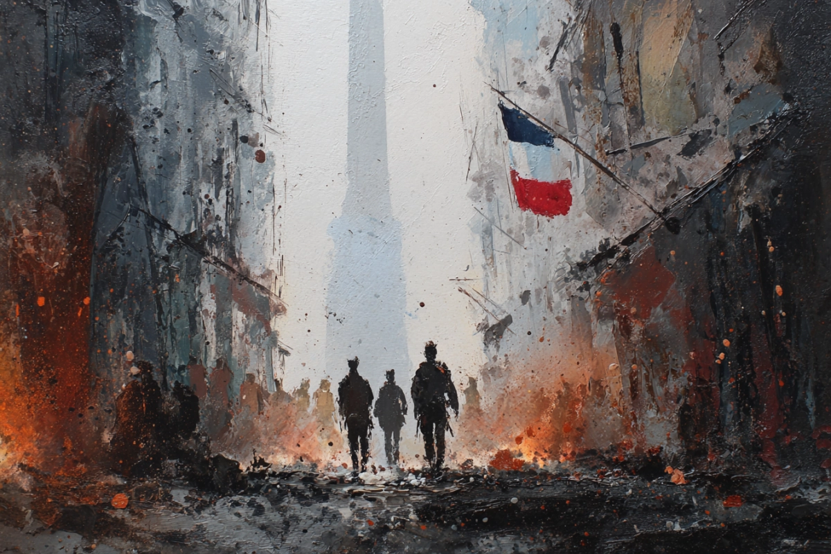 Paris during the French Revolution near the Bastille
