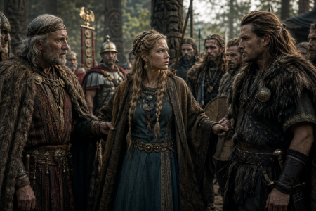 Arminius and Thusnelda — image made with AI
