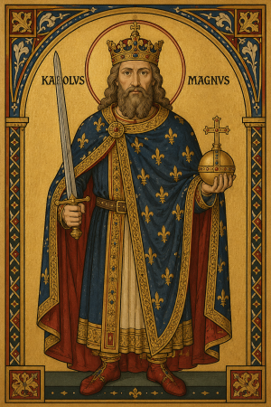 Charlemagne medieval art made with AI