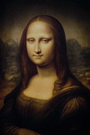 Painting of Mona Lisa made with AI