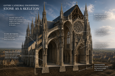 Gothic cathedral engineering — image made with AI