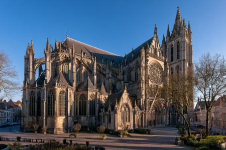 Gothic cathedral in the morning sun — image made with AI