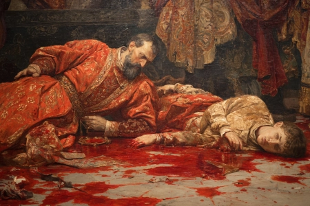 Ivan the Terrible and his son Ivan Ivanovich made with AI