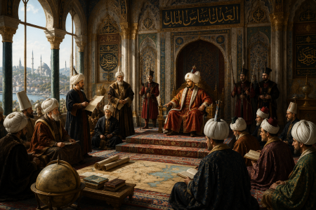 Mehmed II at the Ottoman court — made with AI