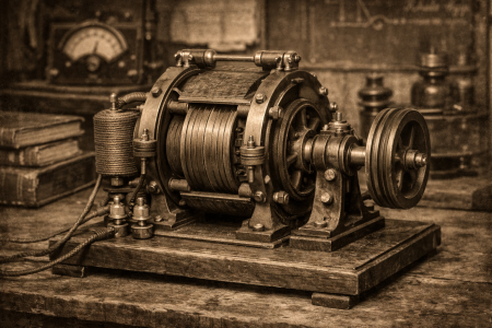 Induction motor 19th century, made with AI