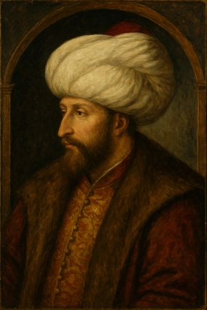 AI-generated portrait of Mehmed II