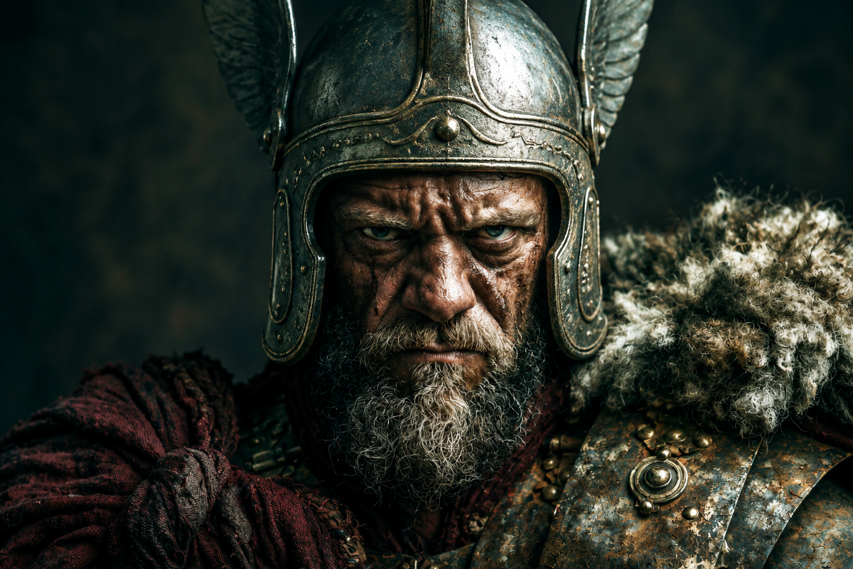 Arminius portrait with helmet